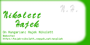 nikolett hajek business card